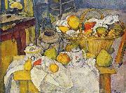 Paul Cezanne Stilleben mit Fruchtekorb oil painting on canvas